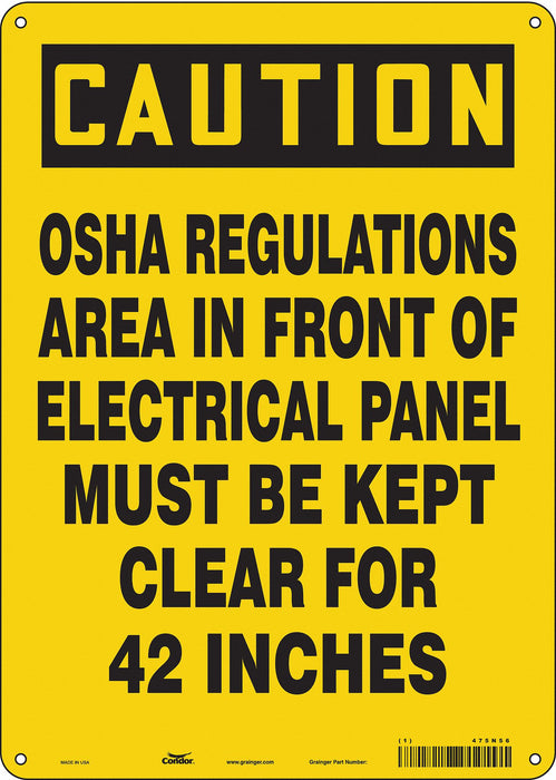 Safety Sign 14 inx10 in Polyethylene