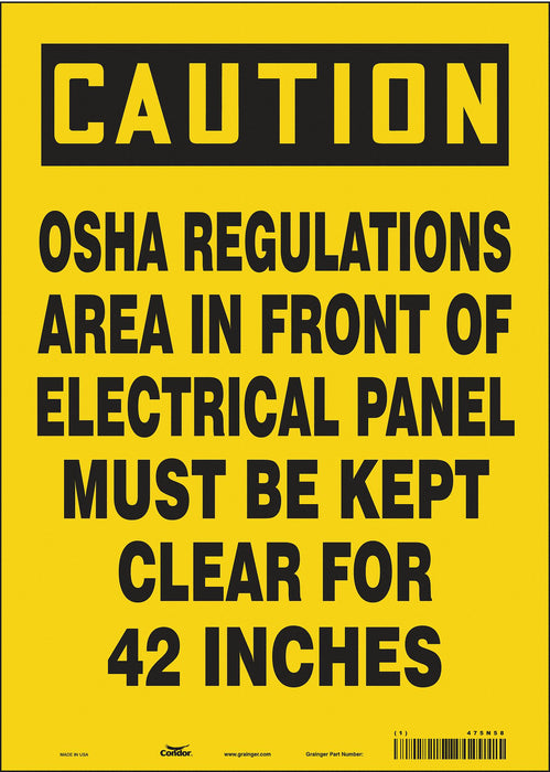 Safety Sign 14 inx10 in Vinyl