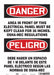 Safety Sign 14 inx10 in Aluminum