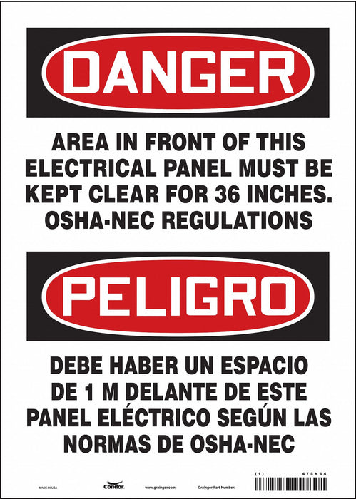 Safety Sign 14 inx10 in Vinyl
