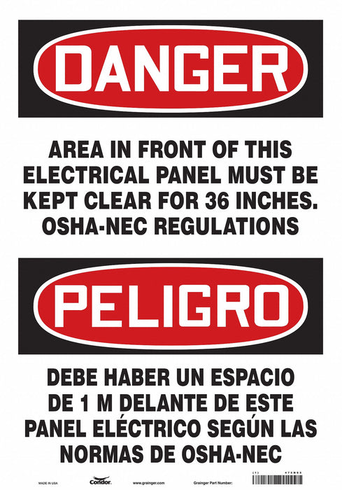 Safety Sign 20 inx14 in Vinyl