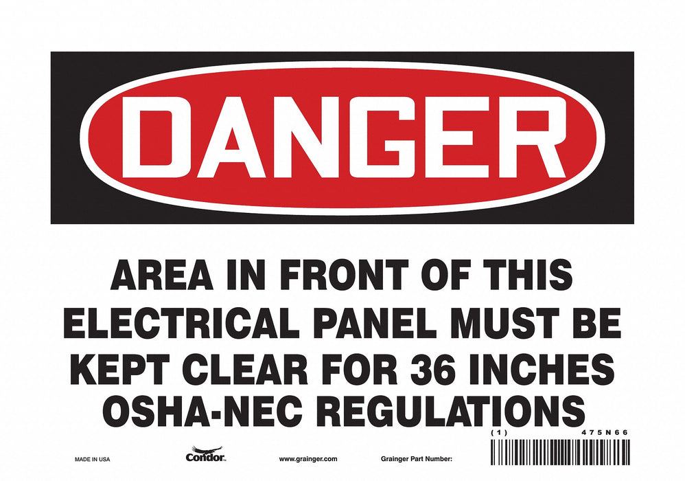 Safety Sign 7 in x 10 in Aluminum