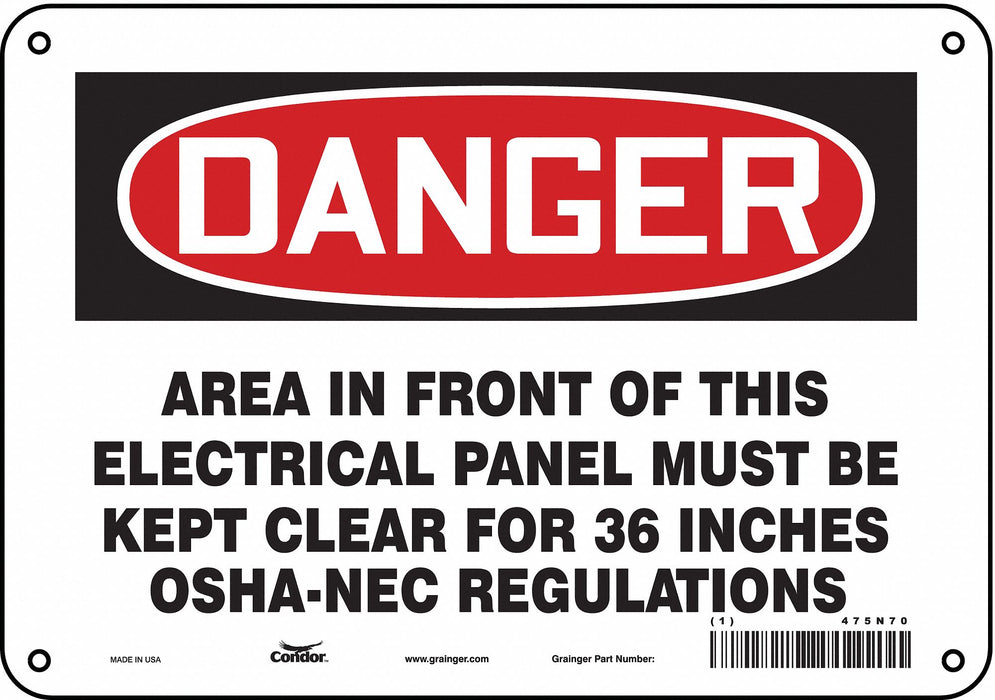 Safety Sign 7 inx10 in Polyethylene
