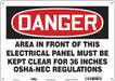 Safety Sign 10 inx14 in Polyethylene