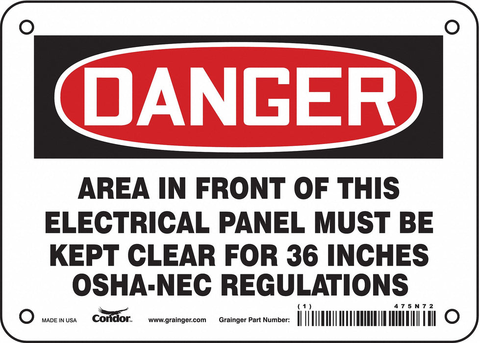 Safety Sign 5 inx7 in Vinyl