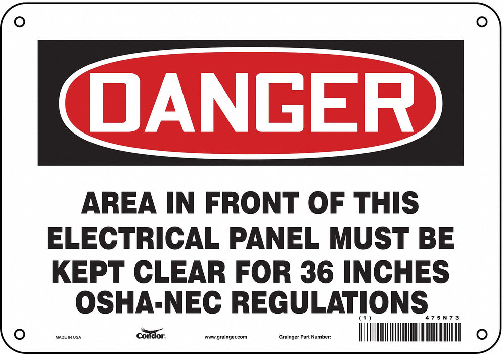 Safety Sign 7 inx10 in Vinyl
