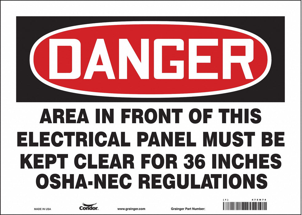 Safety Sign 10 inx14 in Vinyl