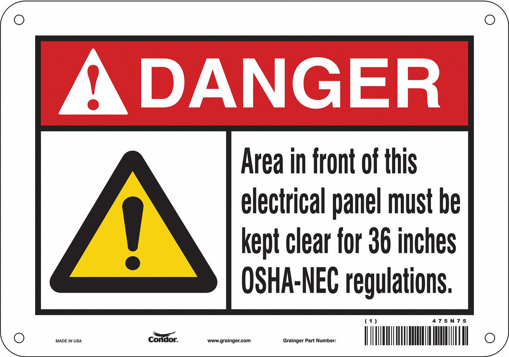 Safety Sign 7 in x 10 in Aluminum