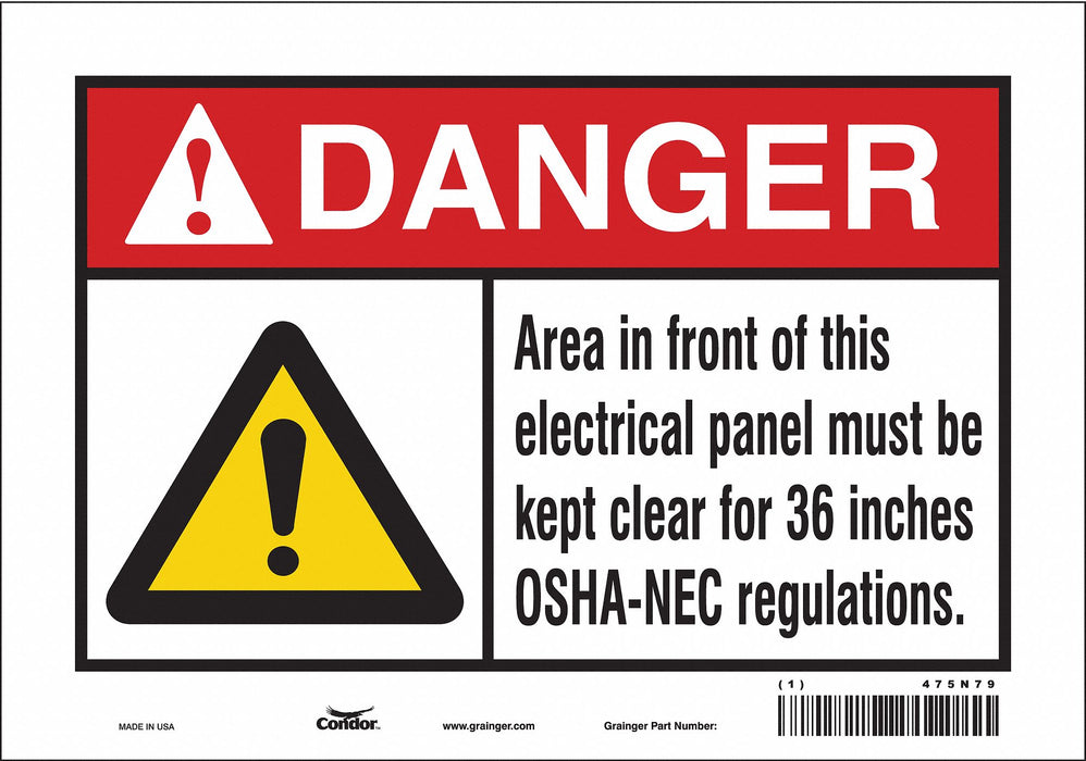 Safety Sign 7 inx10 in Vinyl