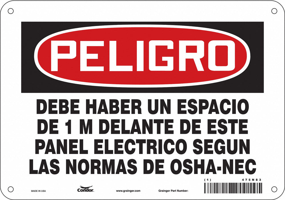 Safety Sign 7 in x 10 in Polyethylene