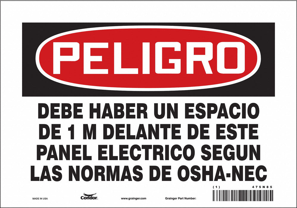 Safety Sign 7 in x 10 in Vinyl