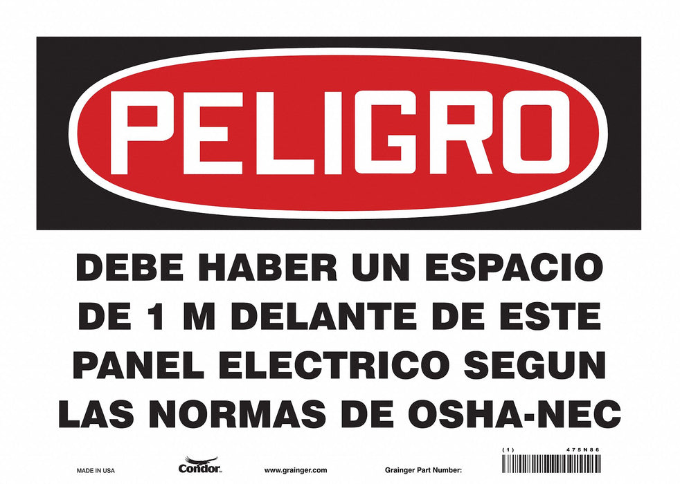 Safety Sign 10 in x 14 in Vinyl