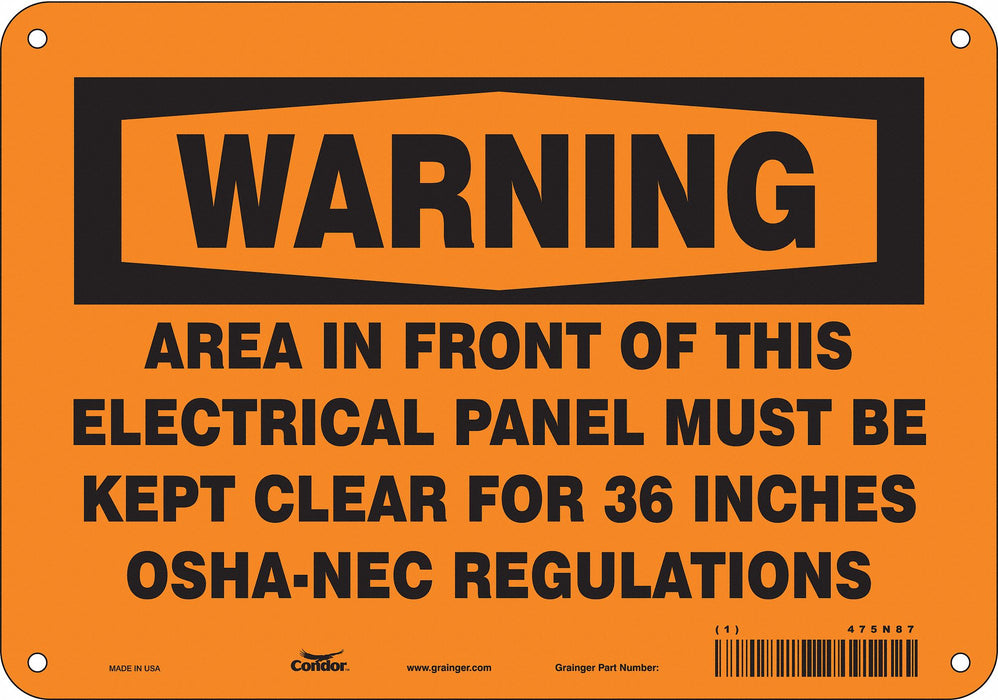 Safety Sign 7 in x 10 in Aluminum