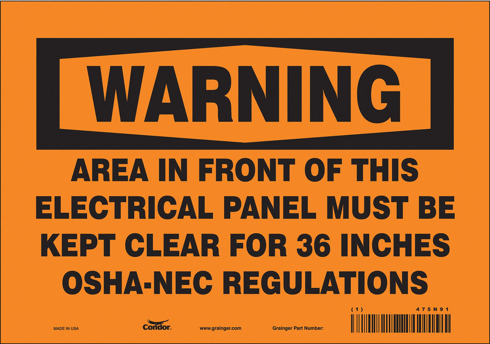 Safety Sign 7 inx10 in Vinyl