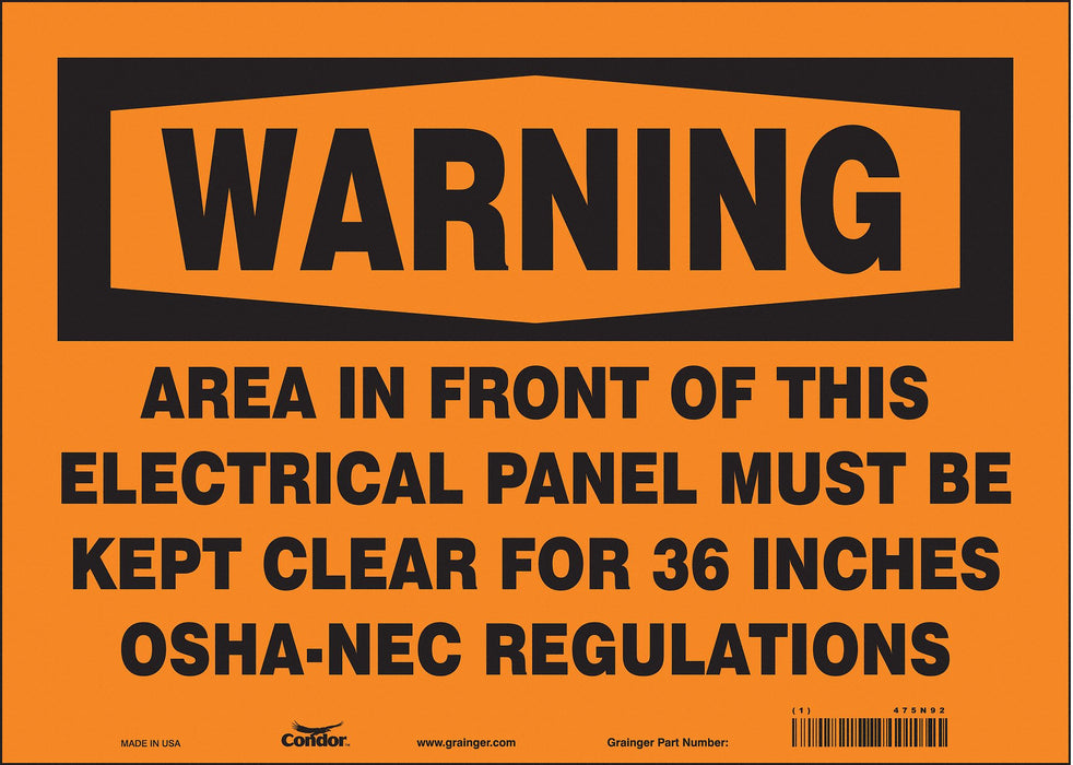 Safety Sign 10 inx14 in Vinyl