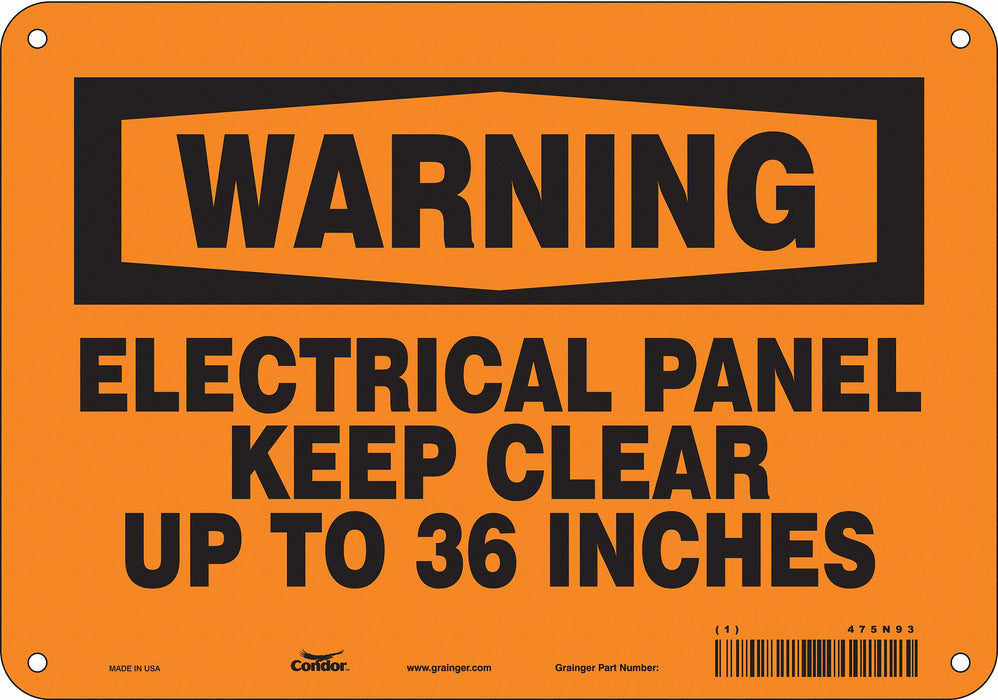 Safety Sign 7 in x 10 in Aluminum