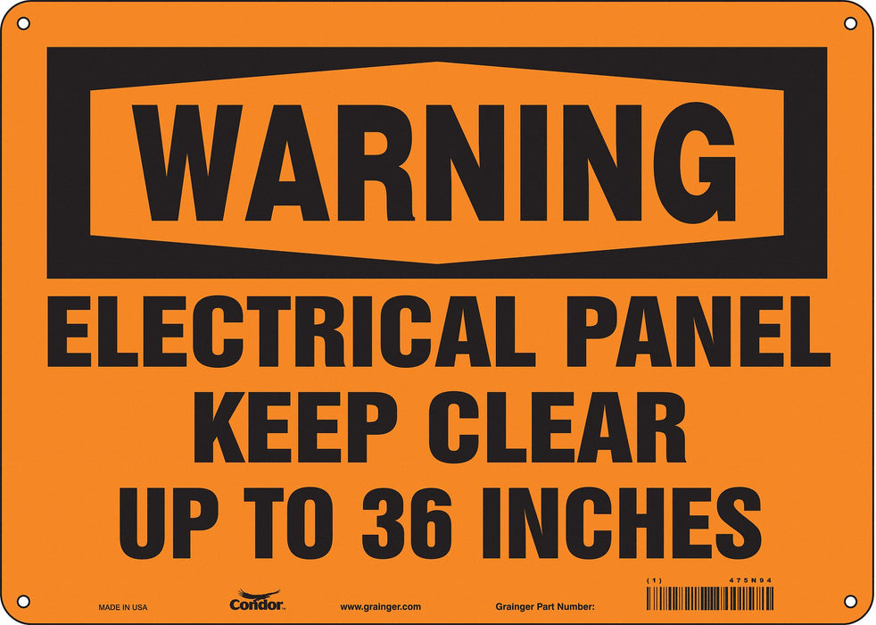 Safety Sign 10 in x 14 in Aluminum