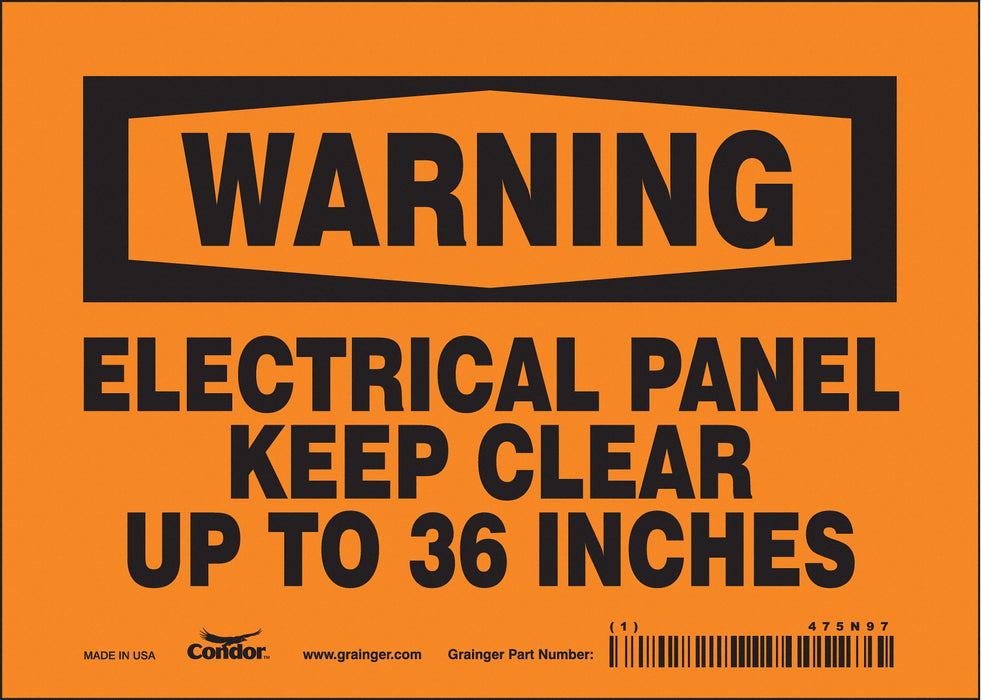 Safety Sign 5 inx7 in Vinyl