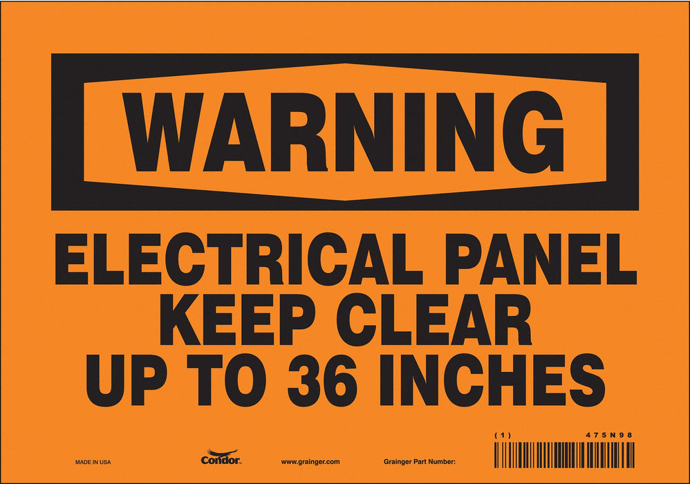 Safety Sign 7 inx10 in Vinyl