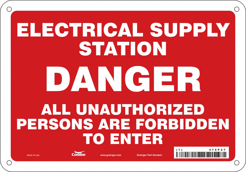 Safety Sign 7 in x 10 in Polyethylene