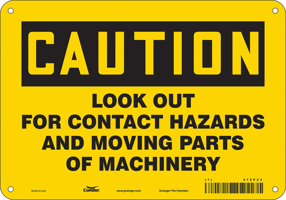 Safety Sign 7 in x 10 in Aluminum