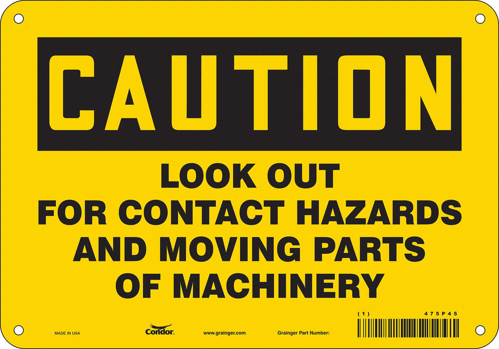 Safety Sign 7 in x 10 in Polyethylene