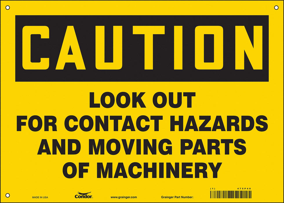 Safety Sign 10 inx14 in Vinyl