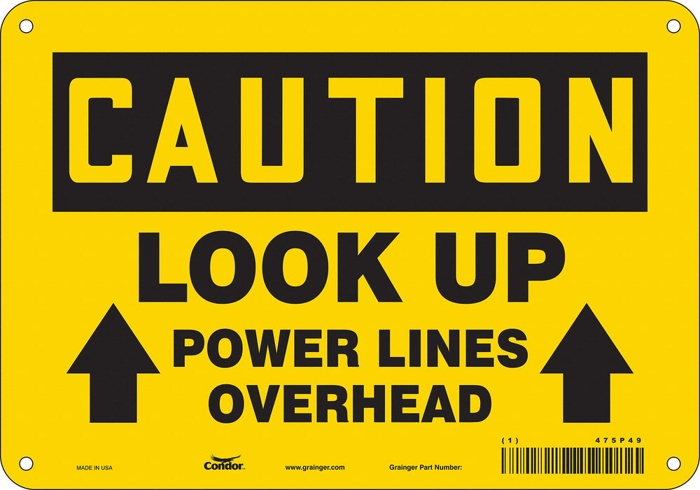 Safety Sign 7 in x 10 in Aluminum