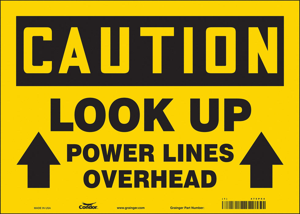 Safety Sign 10 inx14 in Vinyl