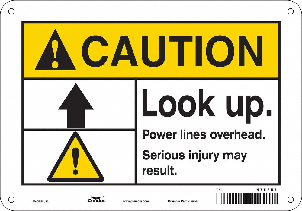 Safety Sign 7 in x 10 in Aluminum