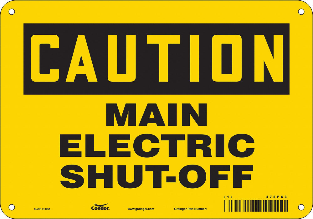 Safety Sign 7 in x 10 in Polyethylene