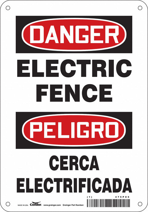 Safety Sign 10 in x 7 in Aluminum