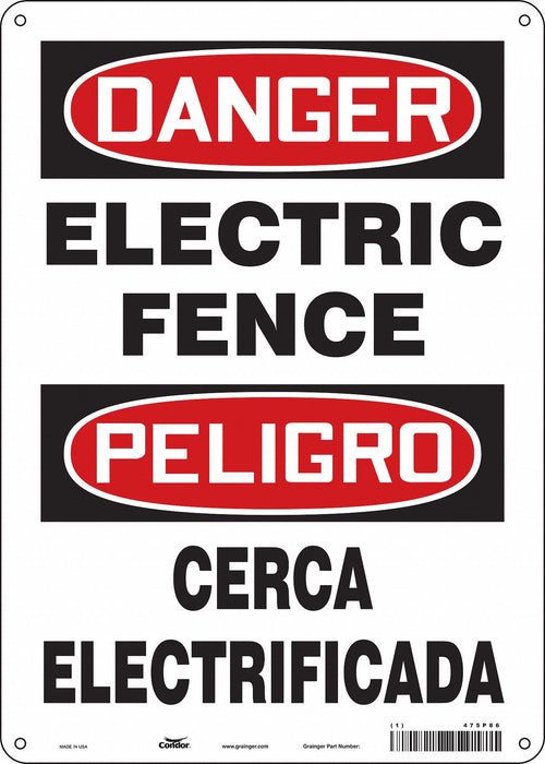 Safety Sign 14 in x 10 in Aluminum