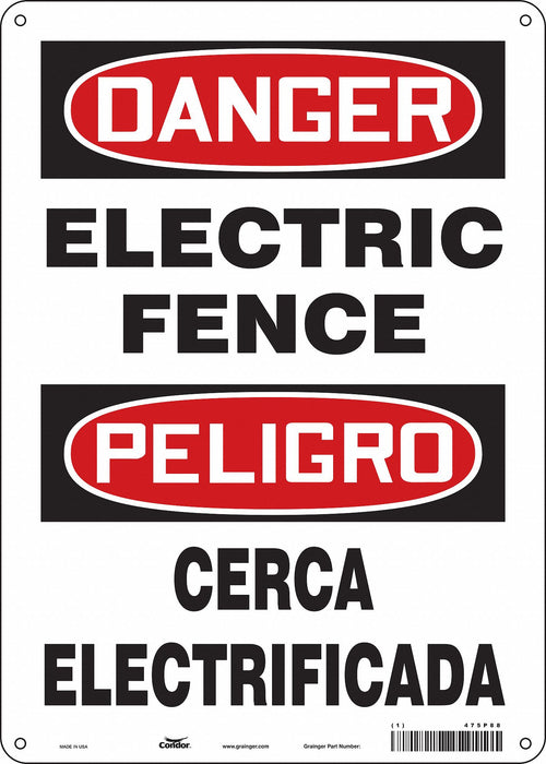 Safety Sign 14 inx10 in Polyethylene