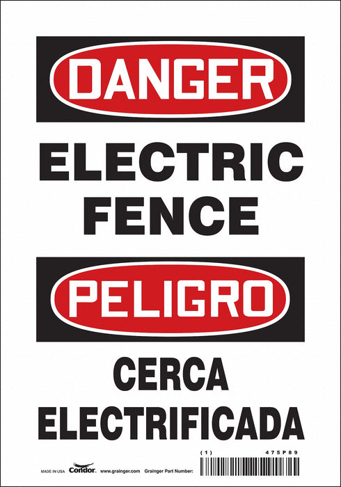 Safety Sign 10 in x 7 in Vinyl