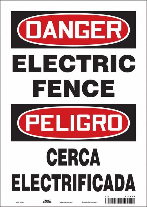 Safety Sign 14 in x 10 in Vinyl