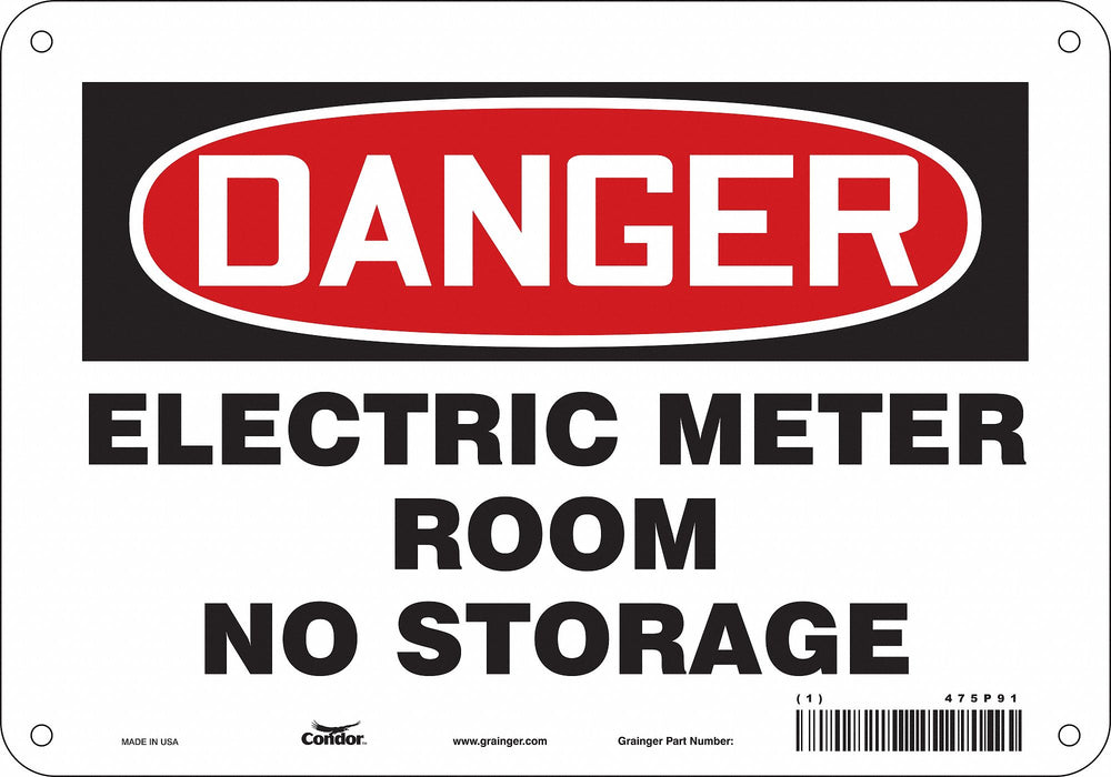 Safety Sign 7 in x 10 in Aluminum