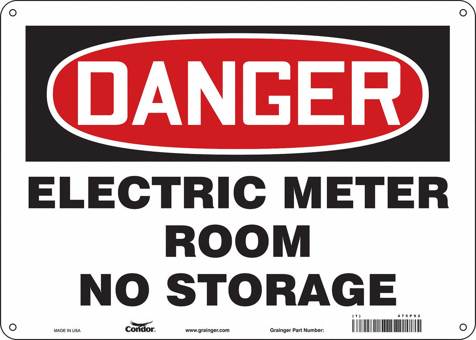 Safety Sign 10 inx14 in Aluminum