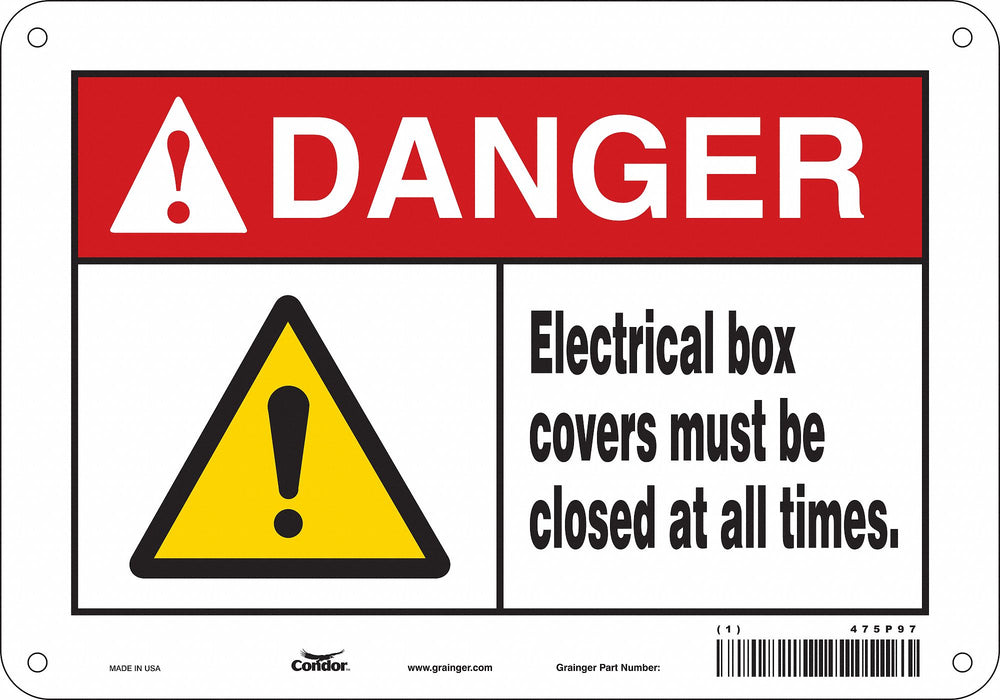 Safety Sign 7 in x 10 in Aluminum