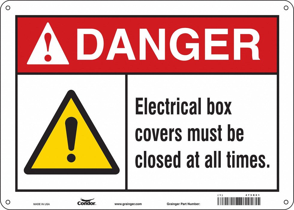 Safety Sign 10 inx14 in Polyethylene