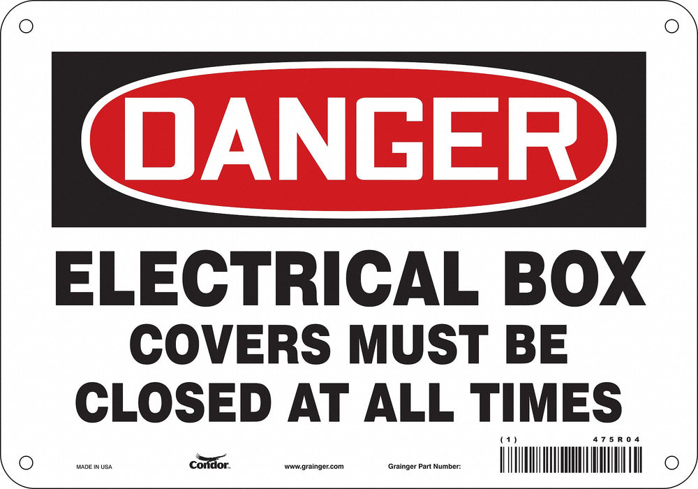 Safety Sign 7 in x 10 in Aluminum