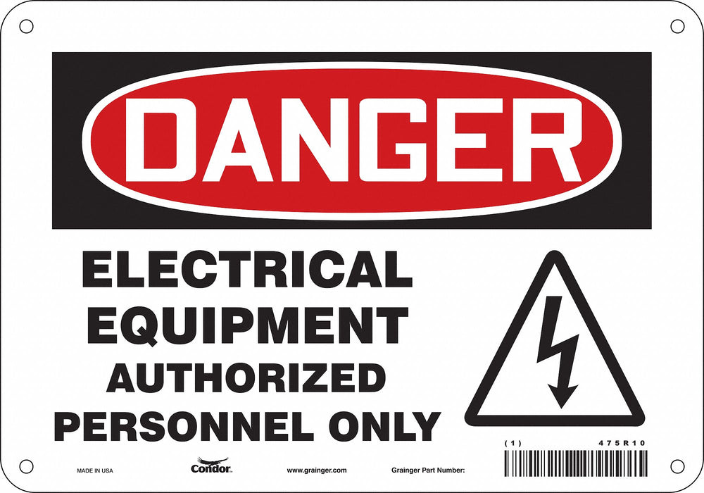 Safety Sign 7 in x 10 in Aluminum