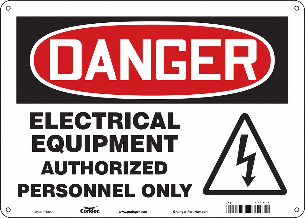 Safety Sign 10 inx14 in Aluminum