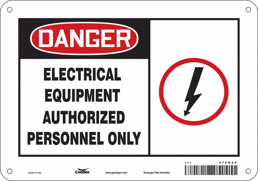 Safety Sign 7 in x 10 in Polyethylene