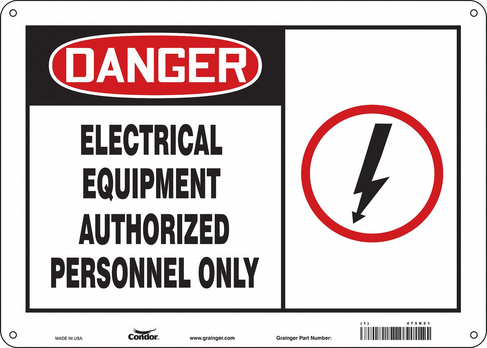 Safety Sign 10 in x 14 in Polyethylene