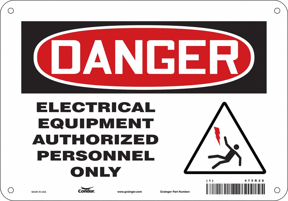 Safety Sign 7 in x 10 in Aluminum