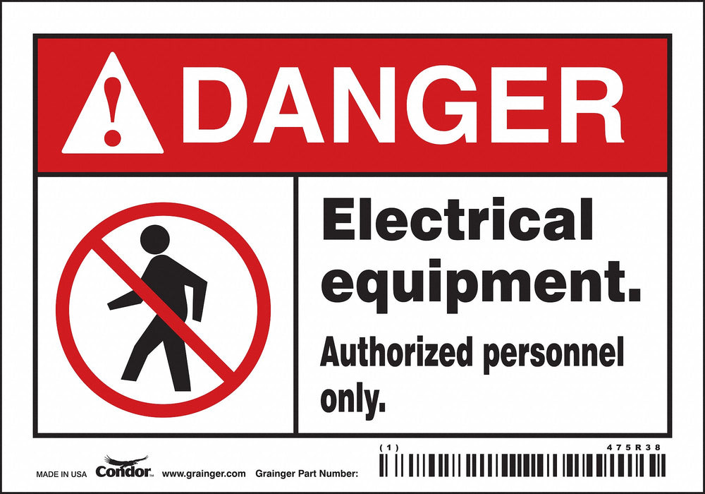Safety Sign 3.5in x 5in Vinyl
