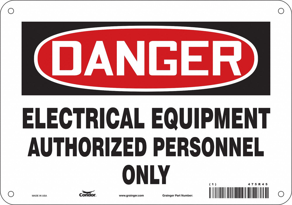 Safety Sign 7 in x 10 in Polyethylene