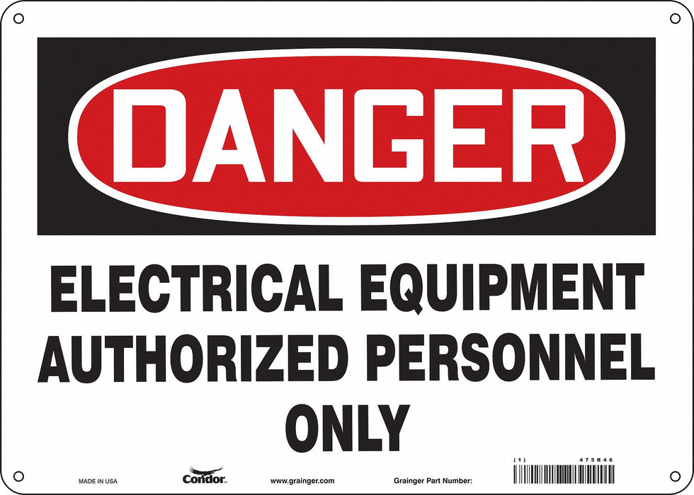 Safety Sign 10 inx14 in Polyethylene