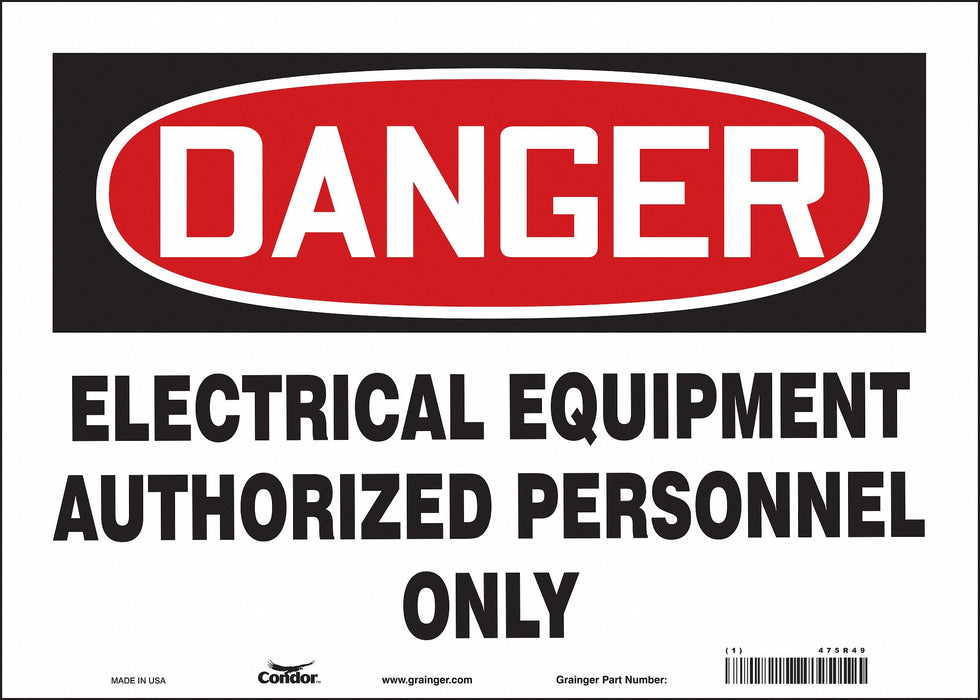 Safety Sign 10 in x 14 in Vinyl